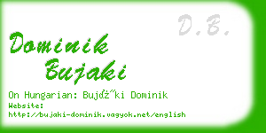 dominik bujaki business card